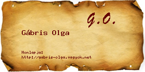 Gábris Olga névjegykártya