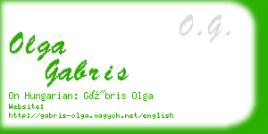 olga gabris business card